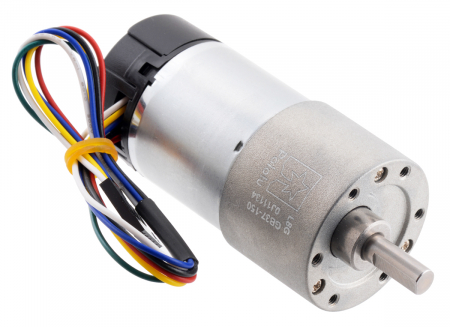Motor 37D - Pololu motor electric 12V, 150:1, 37Dx73L, pinion elicoidal, 64CPR