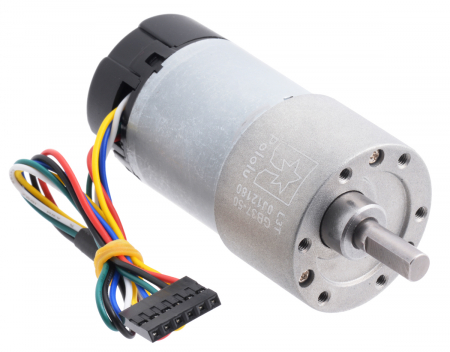 Motor 37D - Pololu motor electric 12V, 50:1, 37Dx70L, pinion elicoidal, 64CPR