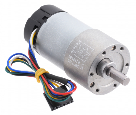 Motor 37D - Pololu motor electric 12V, 70:1, 37Dx70L, pinion elicoidal, 64CPR