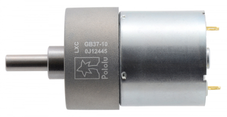 Pololu motor electric metalic 24V, 10:1, 37Dx50L, pinion elicoidal [1]