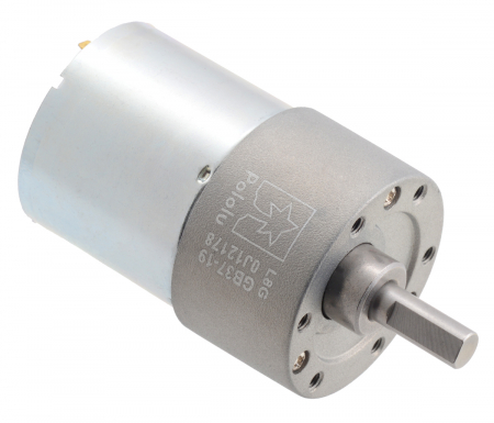 Motor 37D - Pololu motor electric metalic 24V, 191, 37Dx52L, pinion elicoidal