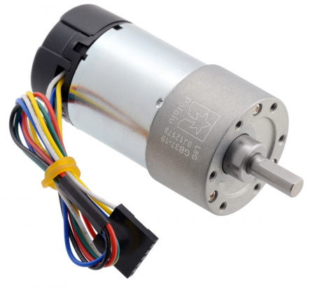 Motor 37D - Pololu motor electric metalic 24V, 191, 37Dx68L, pinion elicoidal, encoder