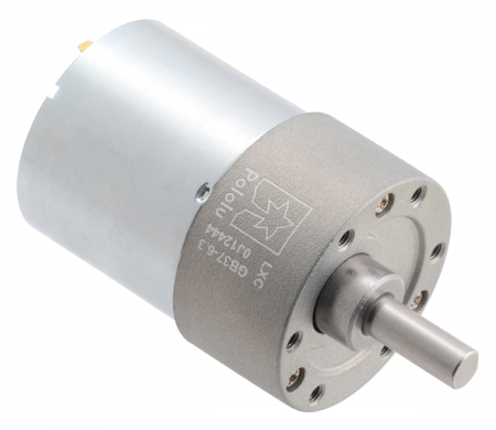 Motor 37D - Pololu motor electric metalic 24V, 6.3:1, 37Dx50L, pinion elicoidal