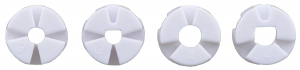 Roti Pololu  pentru axuri de 3mm si 4mm , 80 mm - Alb [8]