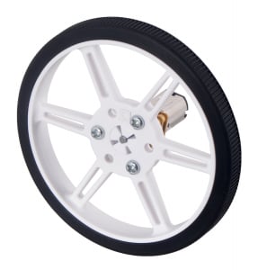 Roti Pololu  pentru axuri de 3mm si 4mm , 80 mm - Alb [4]