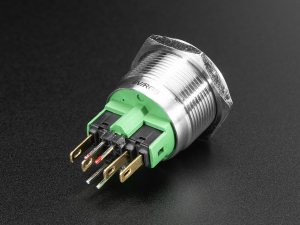 Buton RGB fara mentinere cu protectie la intemperii - 22mm 6V [1]