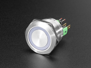 Butoane, Tastaturi - Buton RGB fara mentinere cu protectie la intemperii - 22mm 6V