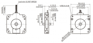 Sanyo Pancake Stepper Motor: Bipolar, 200 Steps/Rev, 50×16mm, 5.9V, 1 A/Phase [1]