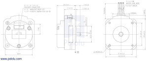 Sanyo Pancake Stepper Motor cu Encoder: Bipolar, 200 Steps/Rev, 42×24.5mm, 3.5V, 1 A/Faza, 4000 CPR [4]