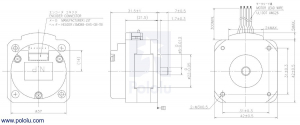 Sanyo Pancake Stepper Motor cu Encoder: Bipolar, 200 Steps/Rev,  42×31.5mm, 5.4V, 1 A/Faza, 4000 CPR [4]