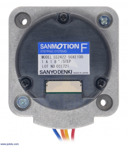 Sanyo Pancake Stepper Motor cu Encoder: Bipolar, 200 Steps/Rev,  42×31.5mm, 5.4V, 1 A/Faza, 4000 CPR [1]