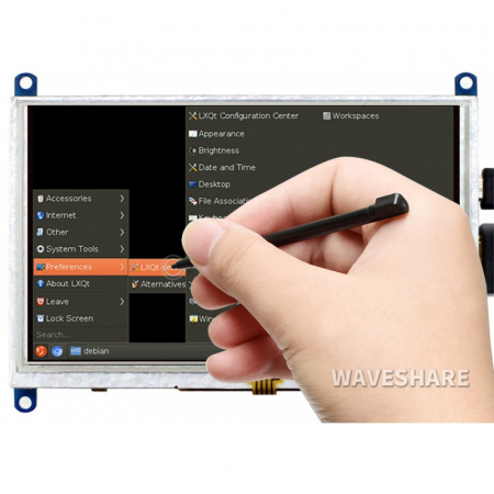 Ecran LCD 5 inch HDMI Waveshare Touchscreen Rezistiv 800x480 pentru Raspberry Pi 3/4 [1]