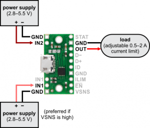 Sursa  2 canale cu selectare automata TPS2113A  USB Micro-B [1]