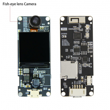 Video - Modul de camera cu lentila fish-eye TTGO T-Camera Plus