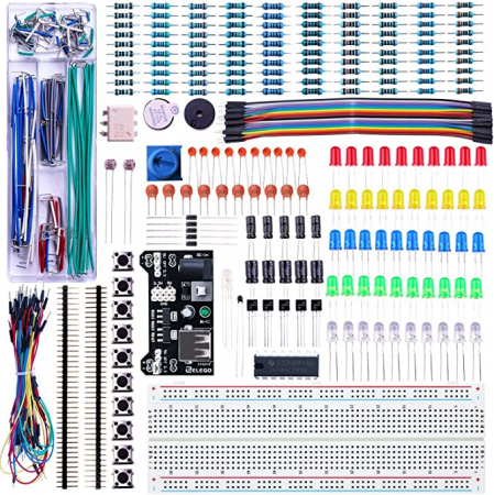 Alimentatoare - Kit ELEGOO cu sursa, cabluri, potentiometru, breadboard