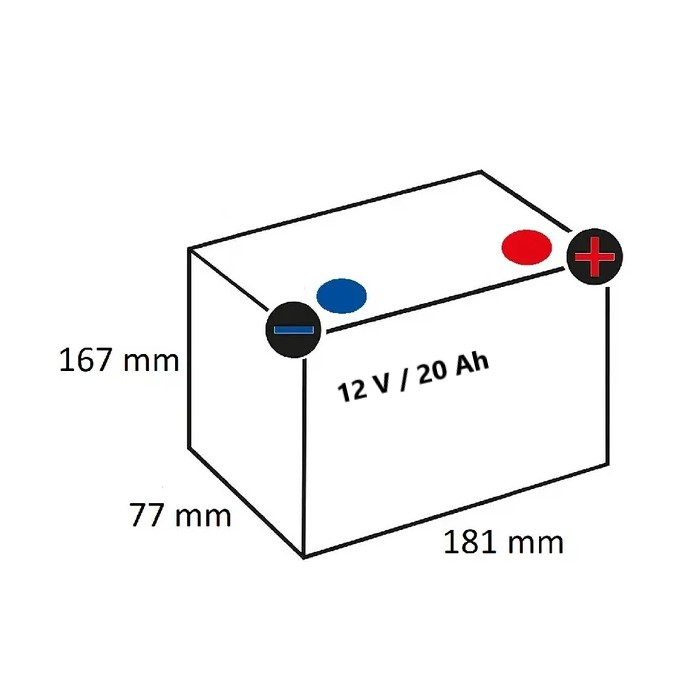 Acumulator AGM 12 V 20Ah, (150A) [2]