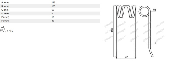 Arc Pick-Up 185 x 65 x 5 mm WELGER [2]