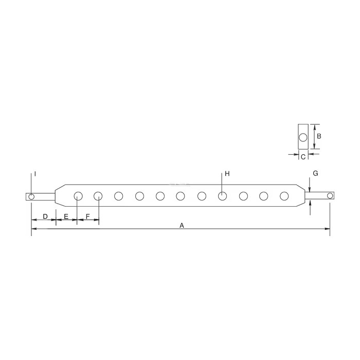 Bara tractiune tiranti, 500 mm, categoria 1 [2]