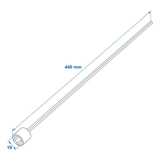 Cheie tubulara 19mm lungime 440mm [6]