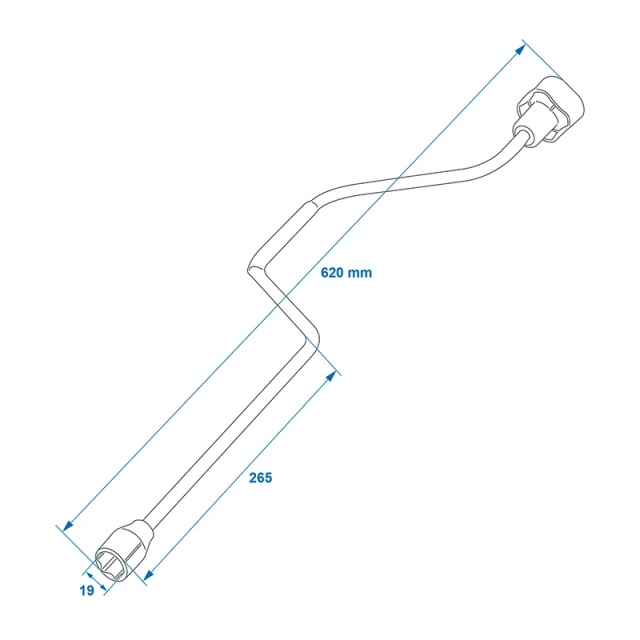 Cheie tubulara cu maner 620mm / 19mm [5]
