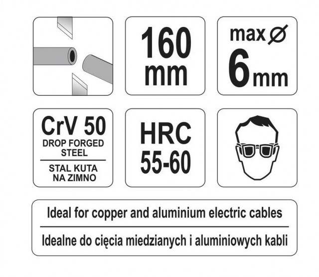 Cleste taietor cabluri electrice, 160MM CRV [2]