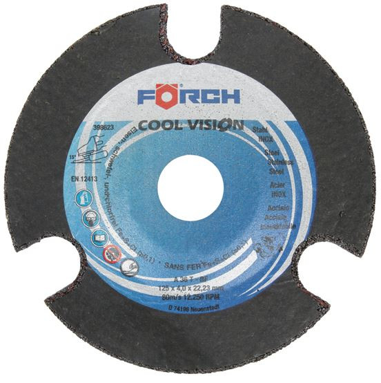 Disc de polizat otel/inox Cool Vision, Foerch, 125x4.0x22.23 mm [1]