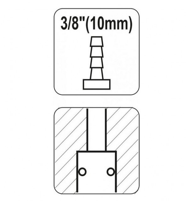 Mufa rapida, pentru furtun aer comprimat, mama, 3/8" - 10mm YATO [2]