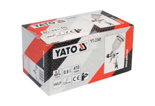 Pistol de Vopsit, rezervor plastic YATO, HVLP, duza 1.5mm, 600ml [5]