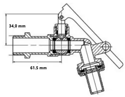 Robinet clasic din alamă cu încuietoare, 3/4 [2]
