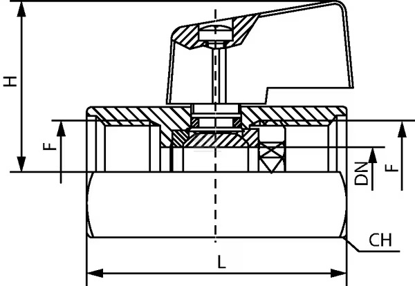 Robinet cu bilă 1/2″ pentru instalații de apă, MM [2]