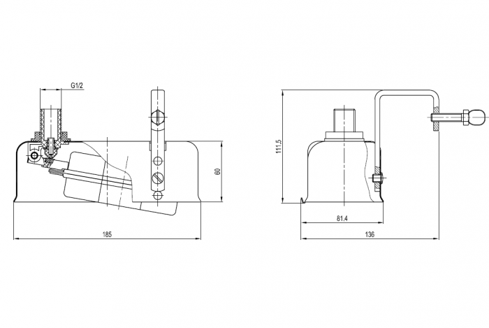 Robinet plutitor pentru adapatori, inox [4]