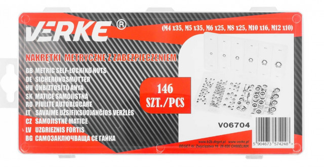 Set 146 buc Piulite autoblocante M4-M12 VERKE [2]