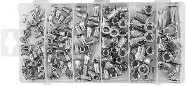 Set 150 buc Piulite nituibile aluminiu M3-M10 VERKE [1]