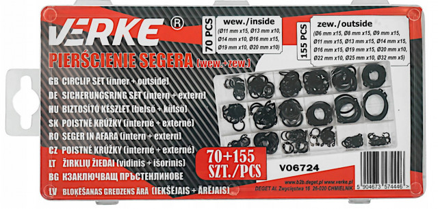 Set 225 inele interioare si exterioare VERKE [2]