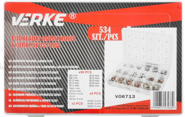 Set 437 buc Saibe de aluminiu si busoane baie ulei VERKE [2]