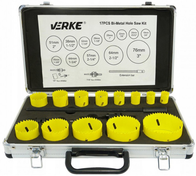 Set carote bi-metal 17 piese, 19-76mm , Verke [1]
