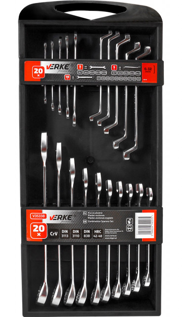 Set chei fixe + inelare combinate 20 piese 6-32mm VERKE [1]