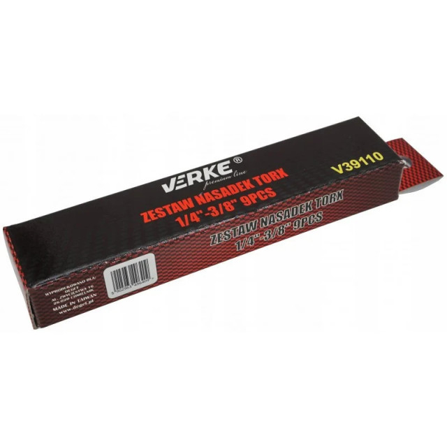 Set chei TORX 1/4 - 3/8" E5-E16 9 elemente VERKE [4]
