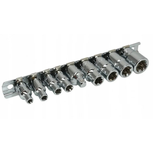Set chei TORX 1/4 - 3/8" E5-E16 9 elemente VERKE [3]