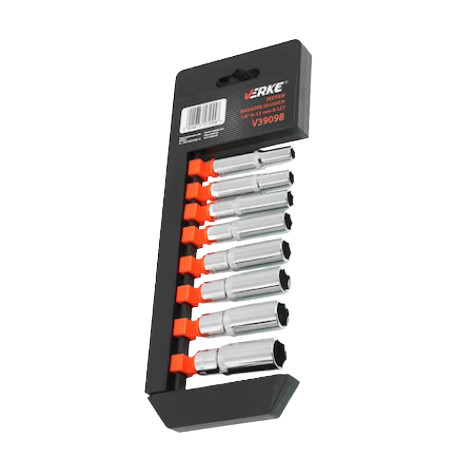 Set chei tubulare lungi, 1/4" 6-13 mm, Verke [1]