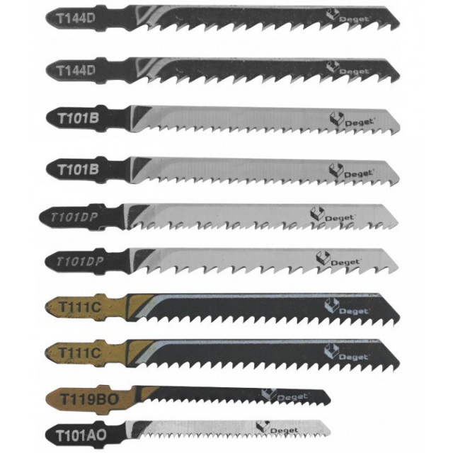 Set lame fierastrau pentru lemn 10 buc VERKE [1]