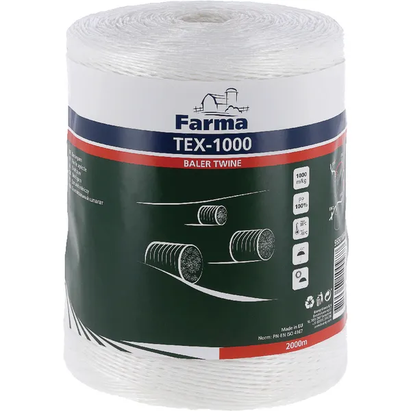 4 x Sfoara baloti Twine Tex, 2000 m, 1000 m / kg, albastră [2]