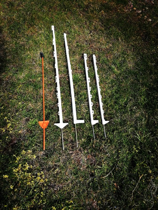 Stalpi pentru gard electric, otel, 105 cm [3]