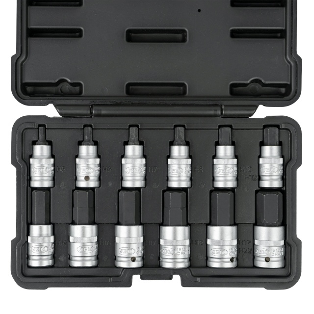 TRUSĂ DE 12 BUC. VÂRFURI HEXAGONALE DE 1/2", JBM [3]