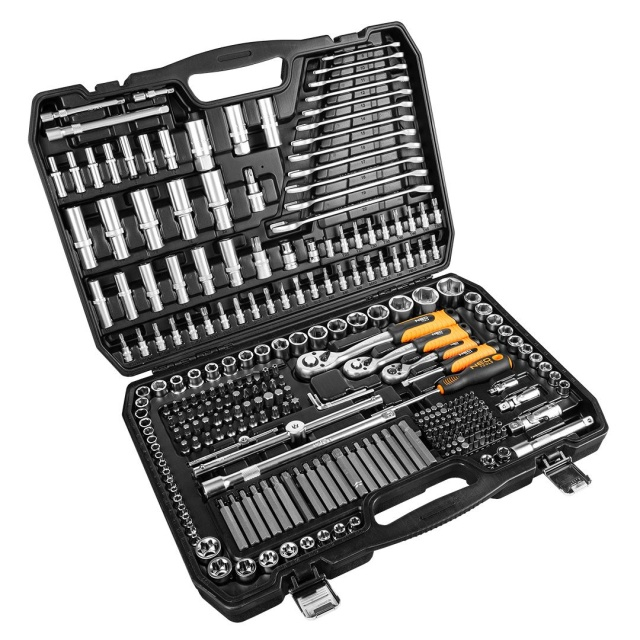 Trusa de 300 de chei 1/2", 3/8", 1/4" 10-218 NEO TOOLS, 25 ani GARANTIE [1]
