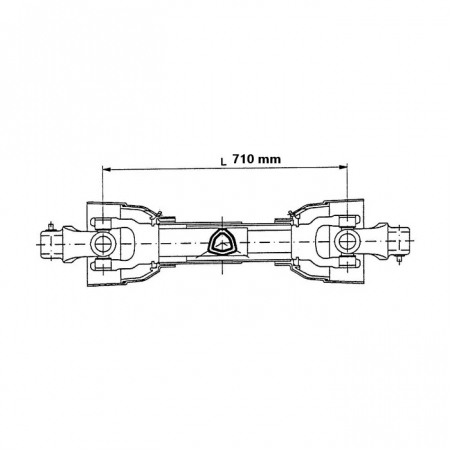 Arbore cardanic PTO 20 (T2) L 710mm 1-3/8" Z6 [1]