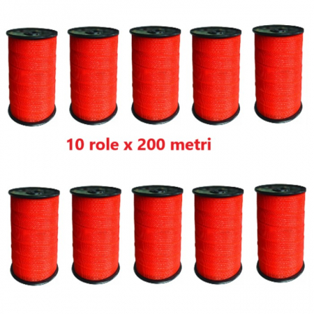 Conductori gard electric - 2000 metri banda gard electric (10 role)