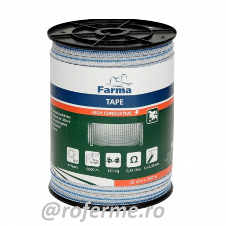 Conductori gard electric - Banda gard electric premium, (6 lite x 0,30 mm) 20 mm x 200 m