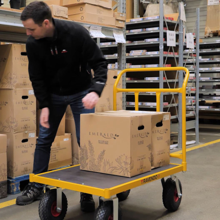 Cărucior de depozit profesional TW 1000 L - pentru logistică, depozit, fabrică, construcții și distribuție [1]