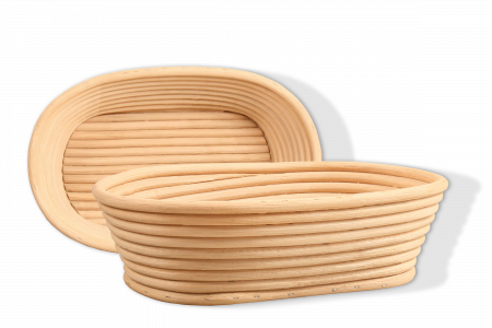 Faina / Paine - Cos oval pentru dospire aluat, 27 x 17 cm, ratan, 750 g